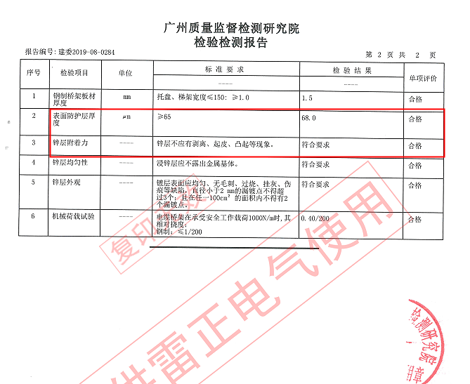 检查桥架防腐层厚度和附着力